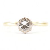 HALLMARKED 18CT GOLD & DIAMOND SOLITAIRE RING