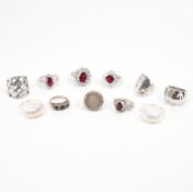 GROUP OF VINTAGE SILVER RINGS