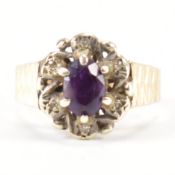 HALLMARKED 9CT GOLD & AMETHYST RING