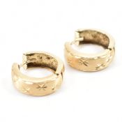 PAIR OF 15CT GOLD HOOP EARRINGS