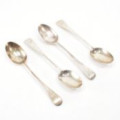 SET OF FOUR SILVER HALLMARKED TEASPOONS