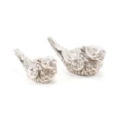 PAIR OF 925 SILVER BIRD FIGURINES