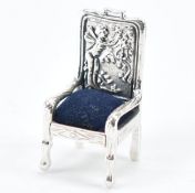 925 STERLING SILVER CHAIR PIN CUSHION