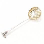 ANTIQUE SILVER HALLMARKED TEA STRAINER SPOON