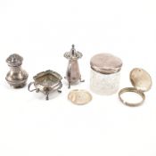 GROUP OF ANTIQUE SILVER HALLMARKED ITEMS