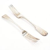 TWO ANTIQUE SILVER HALLMARKED FORKS