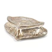 EARLY 20TH CENTURY SILVER ART NOUVEAU BOX