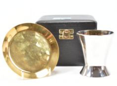 SILVER GILT FOOTED CUP & SAUCER - ETTLIN