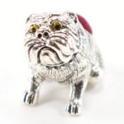 STERLING SILVER BULLDOG PIN CUSHION