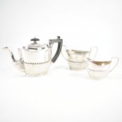SILVER HALLMARKED GEORGE IV QUEEN ANNE STYLE TEA SERVICE
