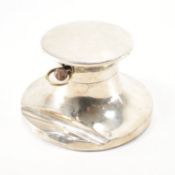 HALLMARKED SILVER INKWELL WITH POCKET WATCH
