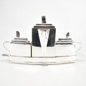 SILVER PLATED ART DECO STYLE TEA SET