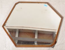 EARLY 20TH CENTURY HEXAGONAL INLAID WALL MIRROR