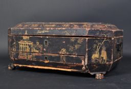 EARLY 20TH CENTURY CHINESE ORIENTAL LACQUERED JEWELLERY BOX