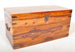 CONTMPORARY HARDWOOD INDIAN BLANKET BOX CHEST