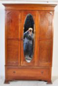 EDWARDIAN MAHOGANY SINGLE WARDROBE ARMOIRE