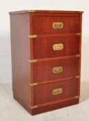 20TH CENTURY CAMPAIGN STYLE CHEST OF DRAWERS