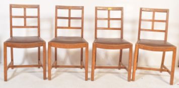 1930'S OAK REFECTORY DRAW LEAF DINING ROOM TABLE & CHAIRS