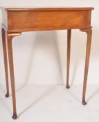 1940'S QUEEN ANNE REVIVAL MAHOGANY WRITING TABLE DESK
