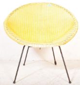 RETRO CIRCA 1960S SATELLITE CHAIR IN CLEAN BRIGHT YELLOW