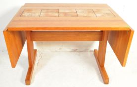 GANGSO MOBLER - MID CENTURY 1960S TEAK TILE TOP DINING TABLE