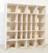 VINTAGE 20TH CENTURY PAINTED PINE WOOD PIGEON HOLE SHELVES