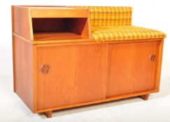 CHIPPY HEATH - RETRO MID 20TH CENTURY TEAK TELEPHONE TABLE