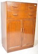 1940's OAK TALLBOY LINEN CHEST & DROP CENTRE DRESSING TABLE