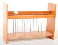 VINTGE MID 20TH CENTURY TEAK WOOD MAGAZINE RACK
