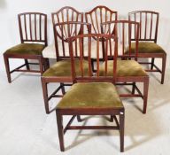 SEVEN 19TH CENTURY MAHOGANY DINING CHAIRS