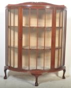 1930'S QUEEN ANNE REVIVAL MAHOGANY CHINA DISPLAY CABINET
