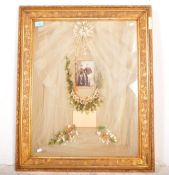 EARLY 20TH CENTURY 1908 GERMAN WEDDING SHADOW BOX