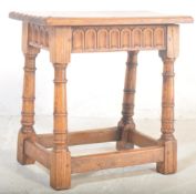19TH CENTURY PEG JOINTED ARTS & CRAFTS OAK JOINT STOOL