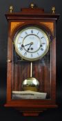 LATE 20TH CENTURY MAHOGANY COMITTI OF LONDON WALL CLOCK