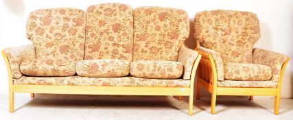 ERCOL RENAISSANCE MODEL SOFA & ARMCHAIR SUITE