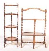 EDWARDIAN & 1920S MAHOGANY FOLDING CAKE STANDS