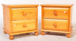 PAIR OF 20TH CENTURY PINE BEDSIDE CABINETS