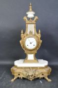 GERMAN IMPERIAL CONTINENTAL BRASS AND MARBLE CLOCK