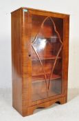 QUEEN ANNE WALNUT 1930'S ART DECO CHINA DISPLAY CABINET