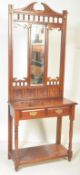 VICTORIAN MAHOGANY HALLSTAND WITH CENTRAL MIRROR