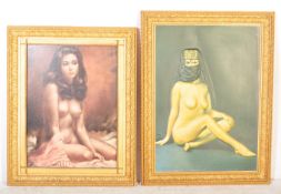 TWO VINTAGE MID CENTURY BOOTS TYPE NUDE PRINTS