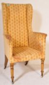19TH CENTURY VICTORIAN MAHOGANY WINGBACK ARMCHAIR