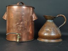 19TH CENTURY VICTORIAN COPPER URN & WATER JUG