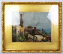 EDWARDIAN 1910 OIL ON BOARD PAINTING