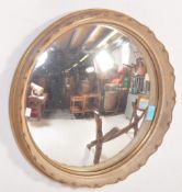 VINTAGE 1940S CONVEX - FISH EYE CIRCULAR GILT WALL MIRROR
