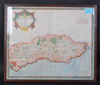 18TH CENTURY ROB MORDEN COLOUR SUSSEX MAP