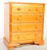 20TH CENTURY PINE CHEST OF DRAWERS