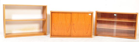 MID CENTURY TEAK WOOD MODULAR PS STYLE WALL SYSTEM