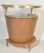 MID 20TH CENTURY 1950'S BARREL COCKTAIL CABINET BAR