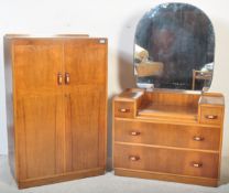 WILTON ART DECO BACHELORS WARDROBE & DRESSING CHEST